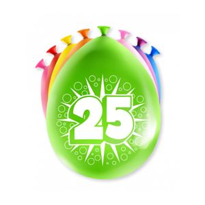 Cijferballonnen 25 jaar 30 cm 