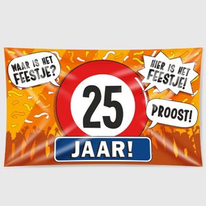 Gevel vlag 25 jaar XXL