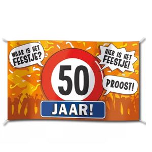 Gevel vlag 50 jaar XXL