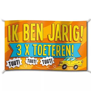 Gevelvlag 'Ik ben jarig' XXL