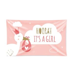 Gevel vlag baby girl XXL