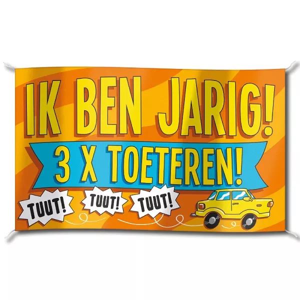 Gevelvlag 'Ik ben jarig' XXL