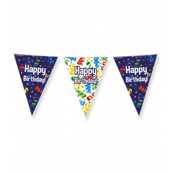 Partyvlaggen Happy Birthday!